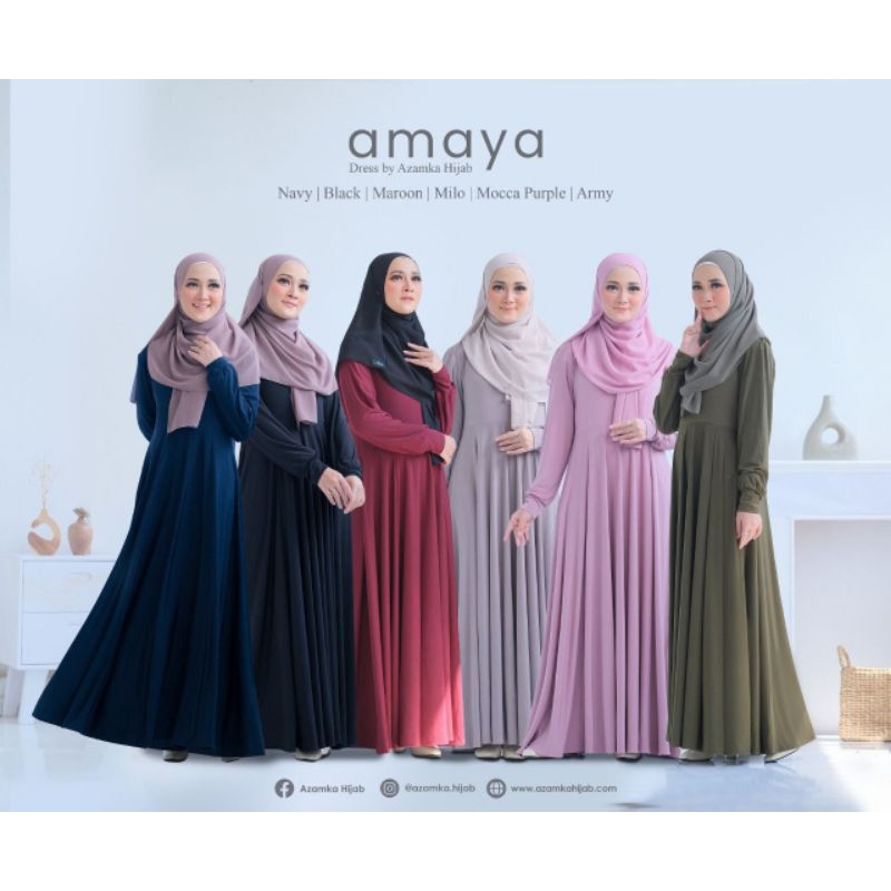 GAMIS DRESS AMAYA BY AZAMKA READY STOCK