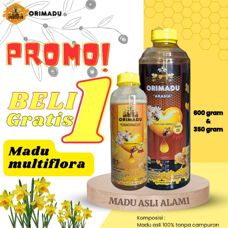 

Special Beli 1 Madu Akasia Gratis 1 Madu Multiflora - BUY 1 GET 1 - Paket Lengkap Harga Bersahabat - Madu Asli Akasia - Madu Asli Multiflora 100% Alami