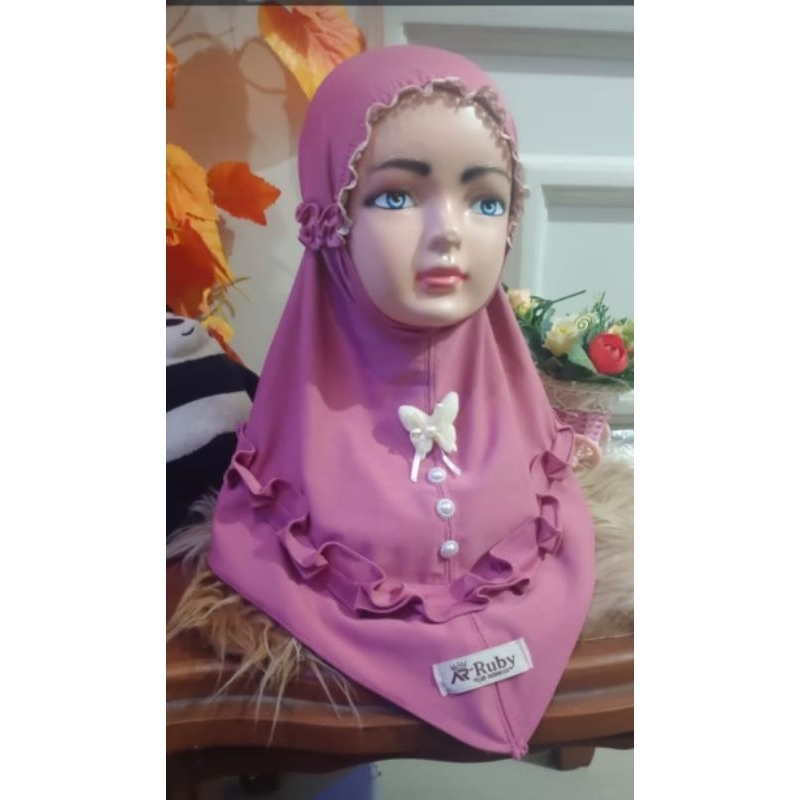 Hijab Baby kerut dahi 0-3th