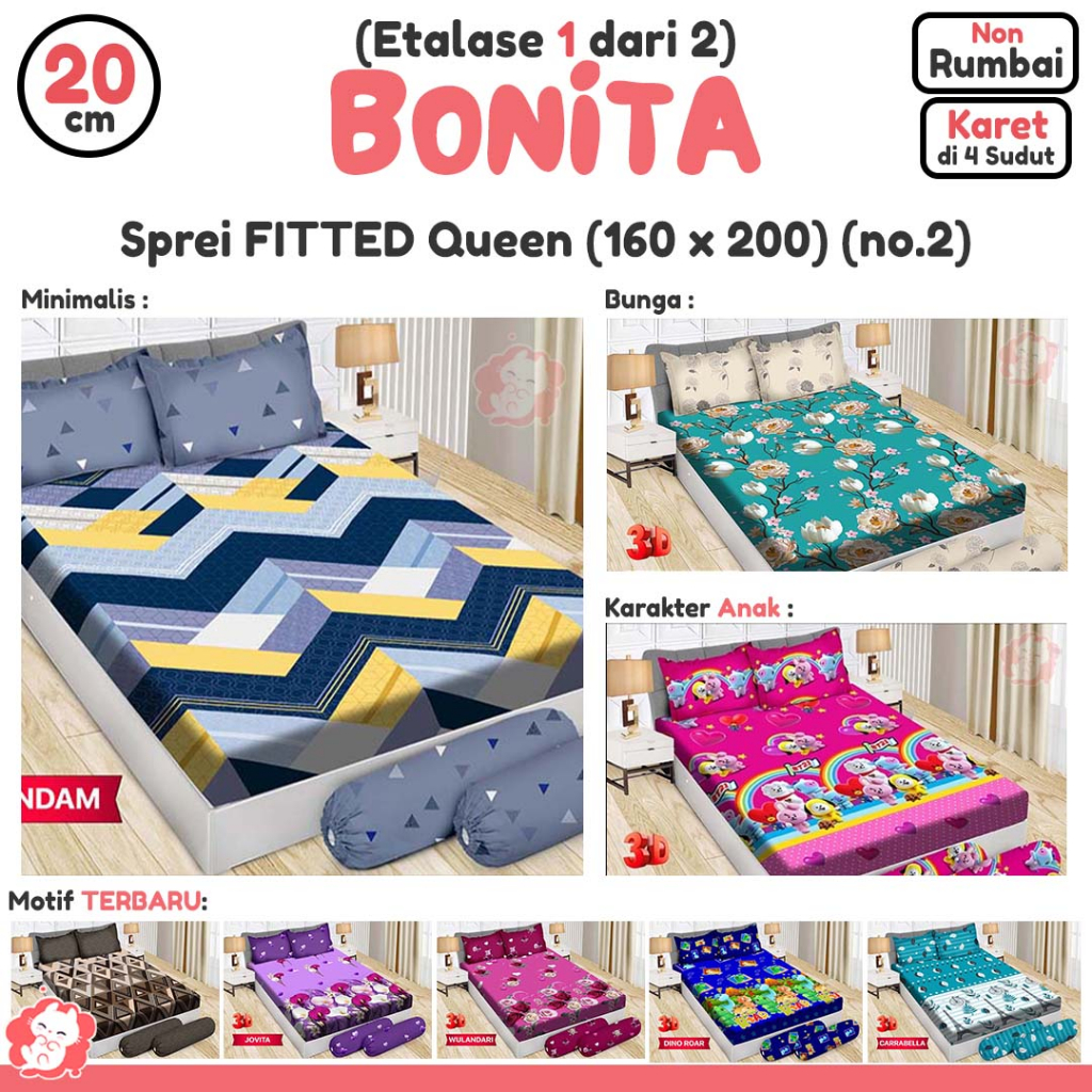 Sprei Queen (160 x 200) (no.2) BONITA (1/2)