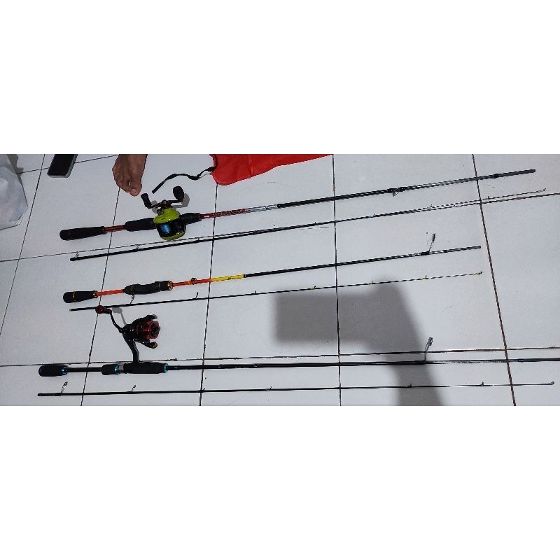 set joran capung 732 bc + reel ryobi aquila