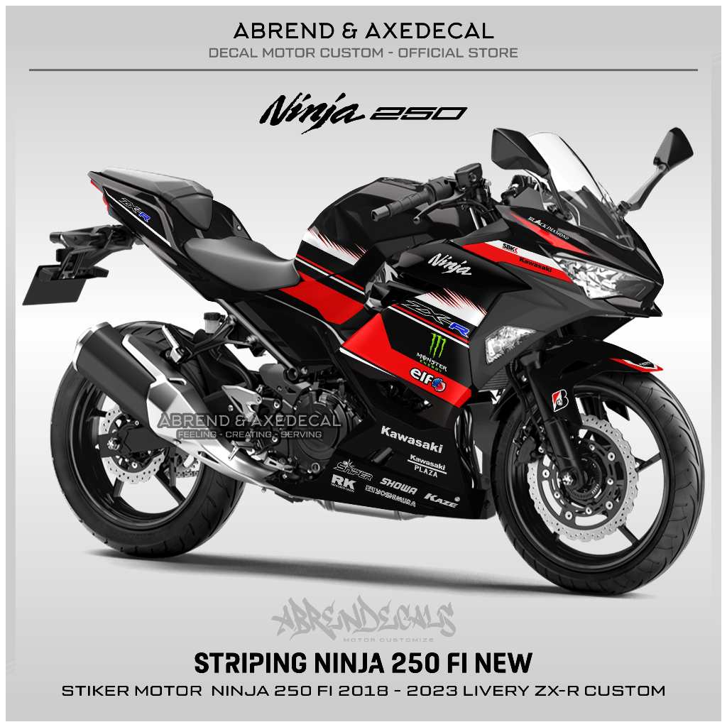 STRIPING NINJA FI NEW LIVERY ZXR GRAFIS VARIASI / STIKER MOTOR KAWASAKI NINJA 250 FI 2018 - 2023