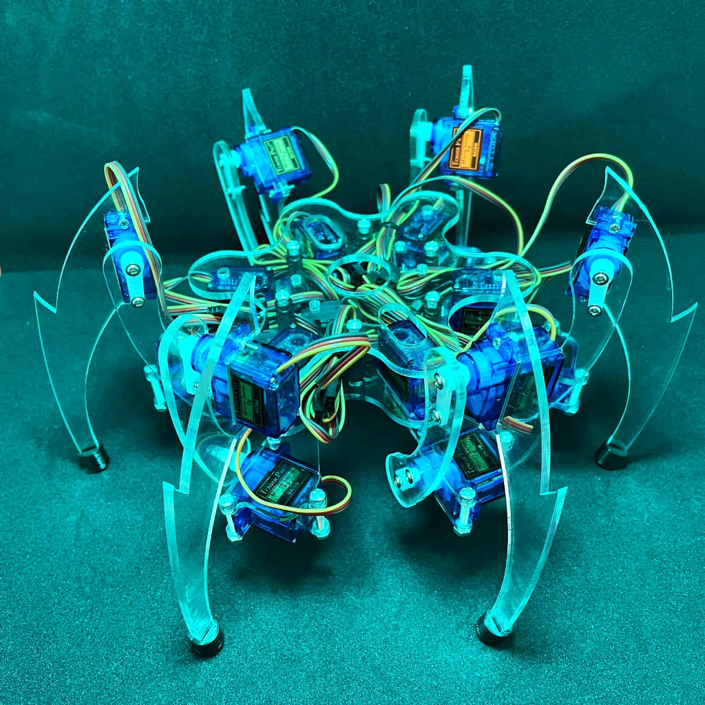 Hexapod Arduino Spider Robot Laba - laba ( Only Kit ) Akrilik- K3D