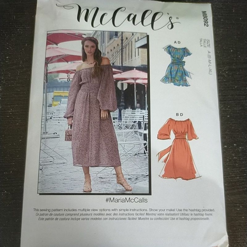 Pola Jahit Baju McCall's M8092