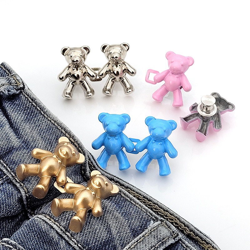 Kancing Pengecil Jeans beruang Gesper Pinggang pin Beruang Lucu kancing pengecil jeans kancing penge