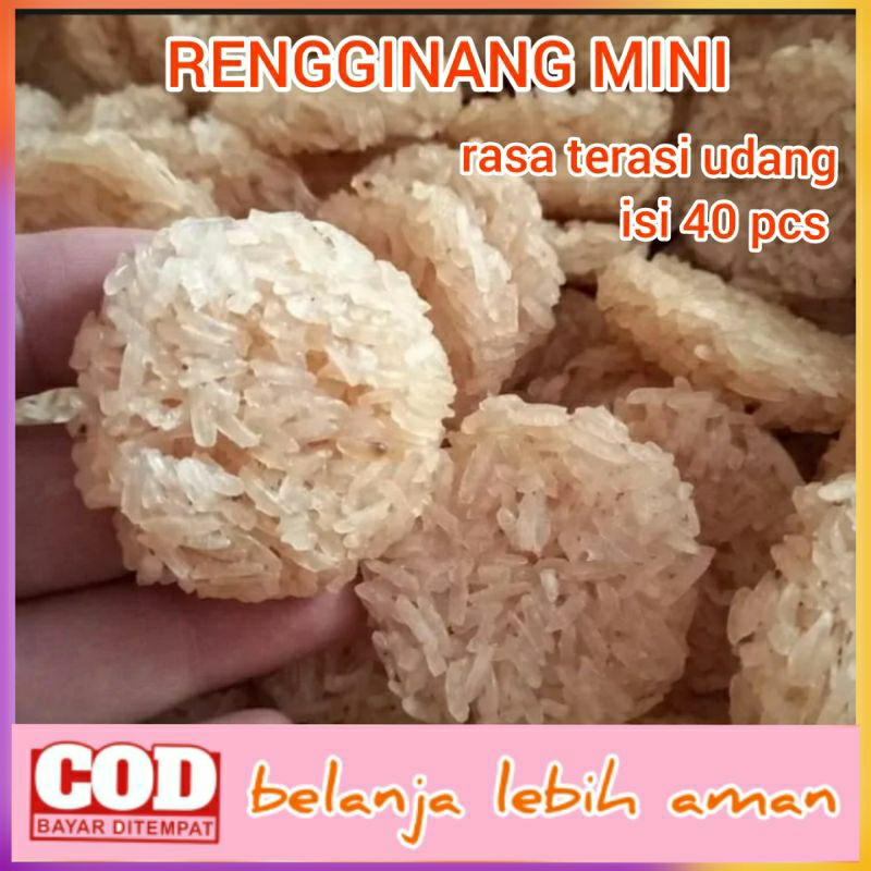 

Rengginang rasa terasi udang isi 40 pcs ukuran mini/ renginang terasi