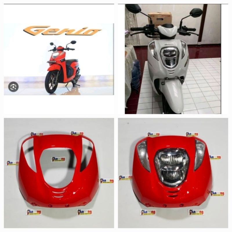 bodi depan tameng+reflektor lampu honda genio