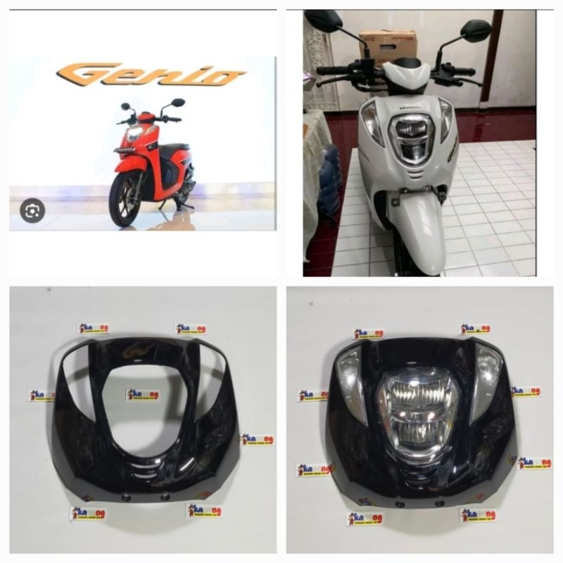 full tameng depan+reflektor lampu depan honda genio