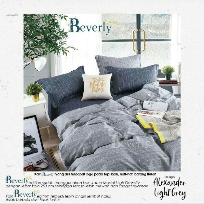 sprei katun CVC beverly collection motif Alexander 2 warna (ajwa)