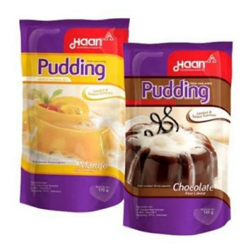 

pudding coklat dan mango pouch haan 145gr