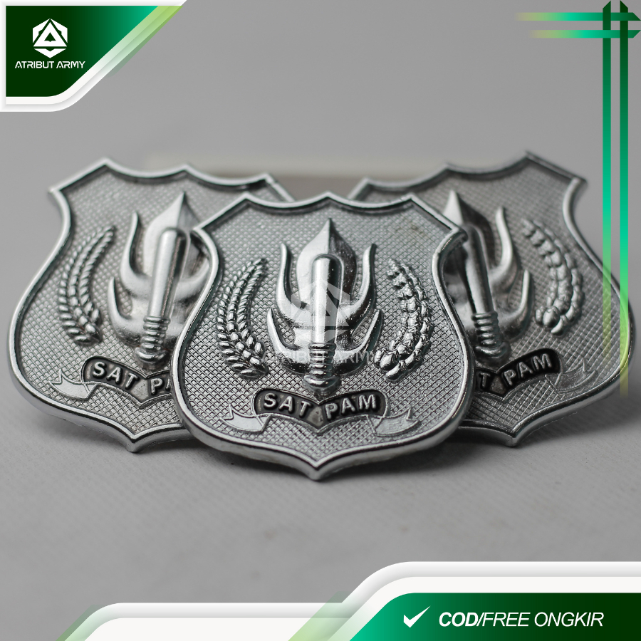 Lencana Pin Kewenangan Silver Besar Satpam Security , Pin Kewenangan Bross & Pin. Perlengkapan Atrib