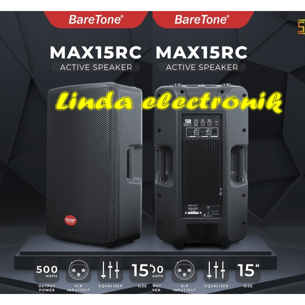 Speaker AKTIF BARETONE MAX 15 RC ( 1PSG ) baretone max15rc max15 rc max 15rc