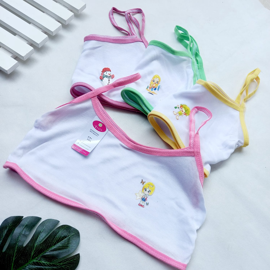 Miniset Anak Perempuan Mini Set Anak SD Miniset Remaja Polos Katun Tali Kecil Set Isi 3 Pcs