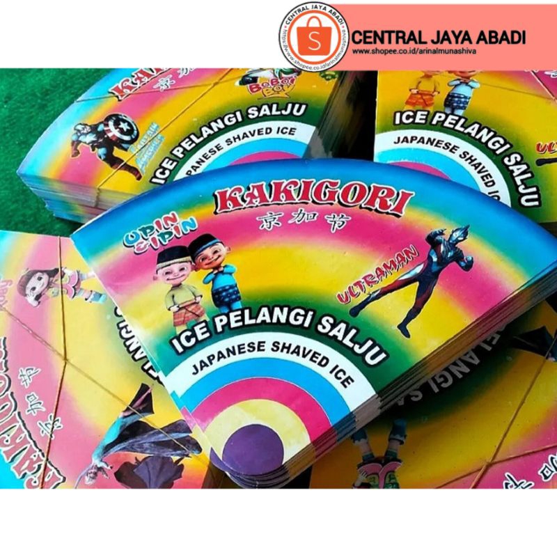 

500 LEMBAR KERTAS ES SALJU VIRAL | BUNGKUS KERTAS ES PELANGI PRODUK TERBARU | KEMASAN ES KAKIGORI BAHAN IVORY PUTIH HIGH QUALITY | CONTONG ES SERUT | ARINA SHIVA GROUP 262