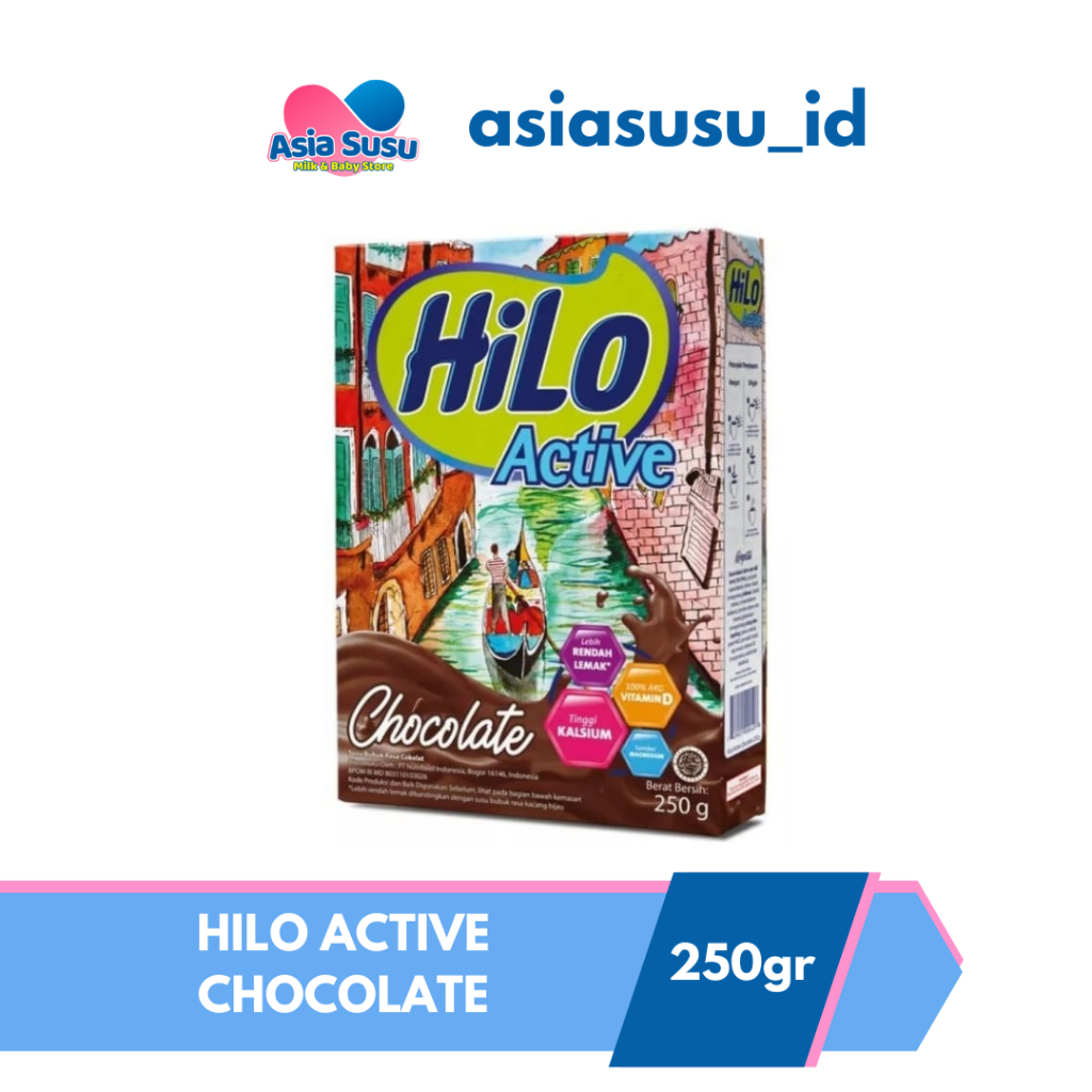 

HILO ACTIVE VANILLA 200GR / COKLAT 250GR Susu Dewasa Tinggi Kalsium Sumber Protein