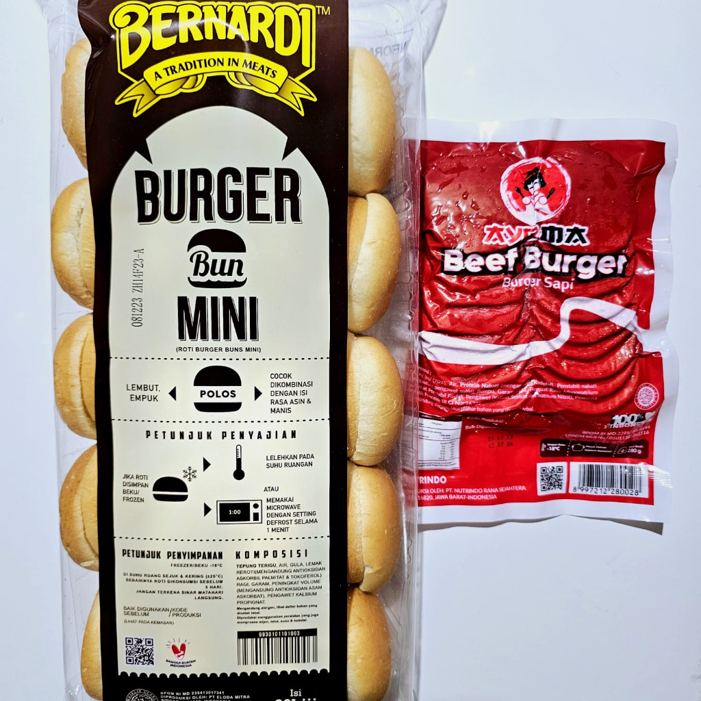 

(PAKET) BERNARDI burger mini + AYOMA isian burger 20s