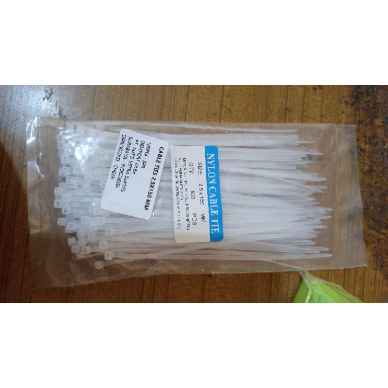 

Nylon Cable Ties 2.5×150mm isi 100biji