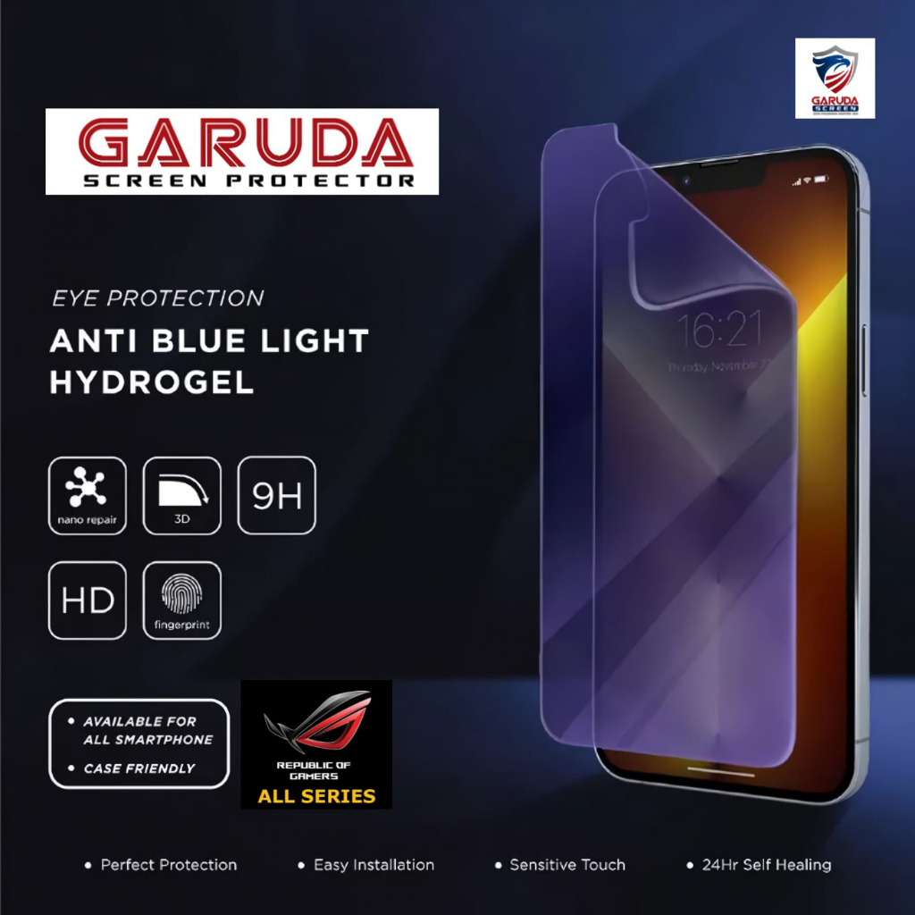 Anti Gores Hydrogel BLUE ROG ALL SERIES ROG 5 ULTIMATE|ROG PHONE 6D|ROG 6D ULTIMATE|ROG PHONE 6|ROG 