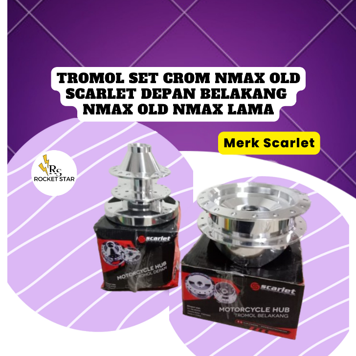 Tromol set crom nmax old scarlet depan belakang  nmax old nmax lama