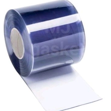 tirai PVC curtain blue clear / plastik PVC strip curtain