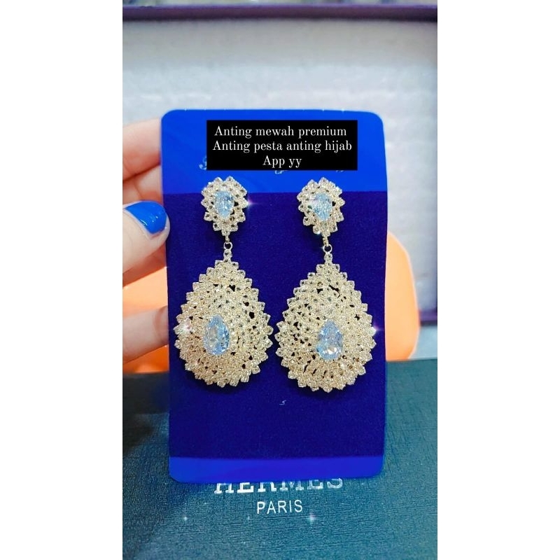anting tusuk berlian hijab