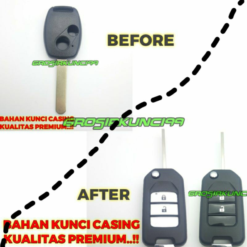 KUNCI LIPAT HONDA JAZZ . KUNCI LIPAT CRV . CASING LIPAT KUNCI JAZZ . CASING FLIP JAZZ . HONDA JAZZ .