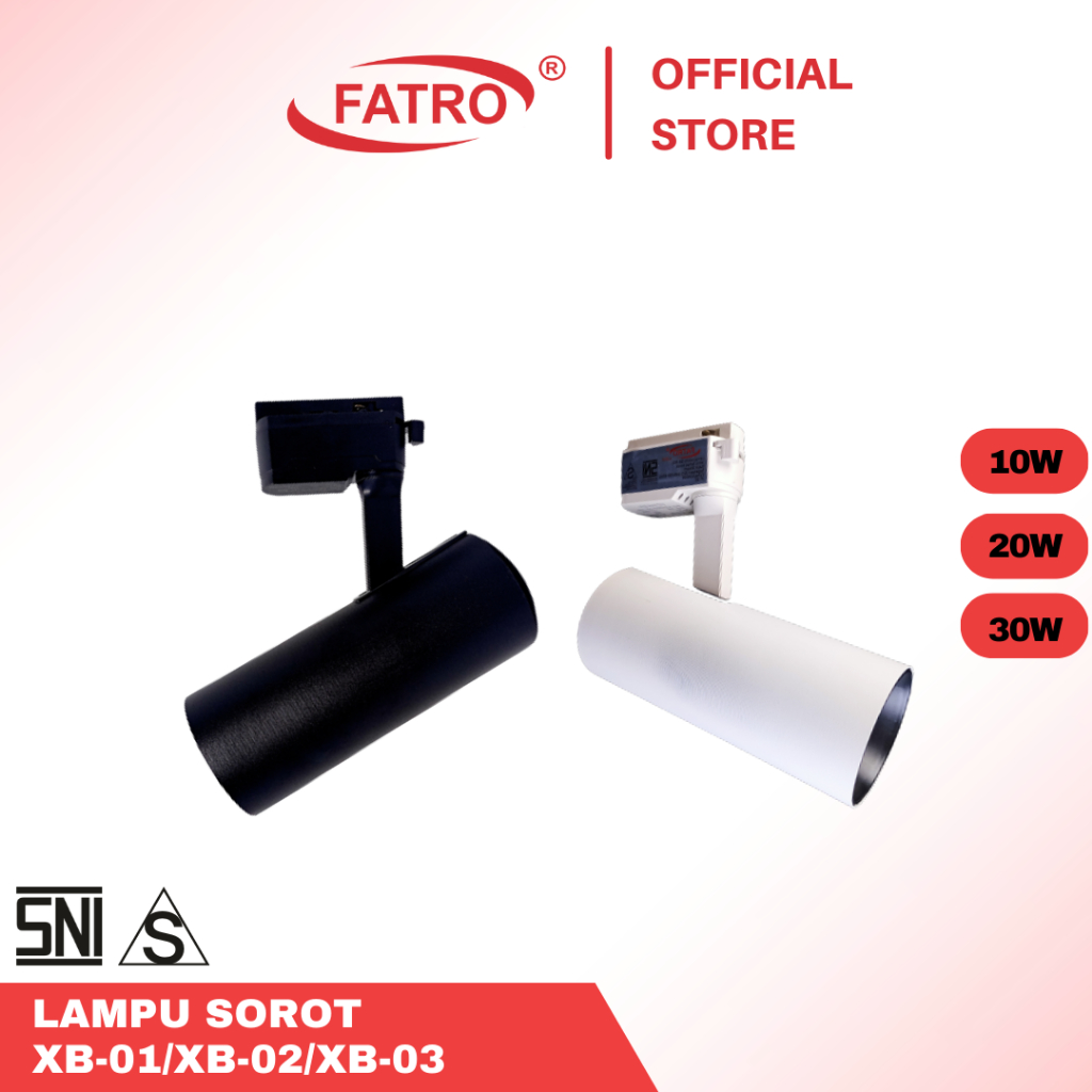 FATRO LAMPU LED REL TRACK LED SOROT LAMPU SOROT TRACKLIGHT REL SPOTLIGHT 20W / 30W