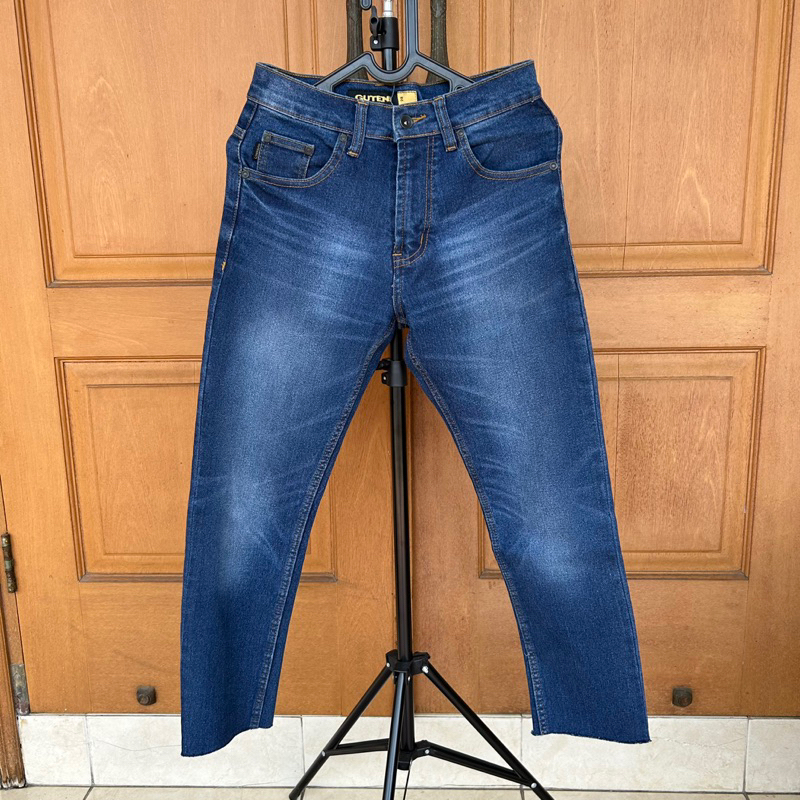 Denim Slim Ankle Fit Jeans Dark Blue by Guten Inc size 28 (fit 29) Original Preloved Celana Jeans Pa