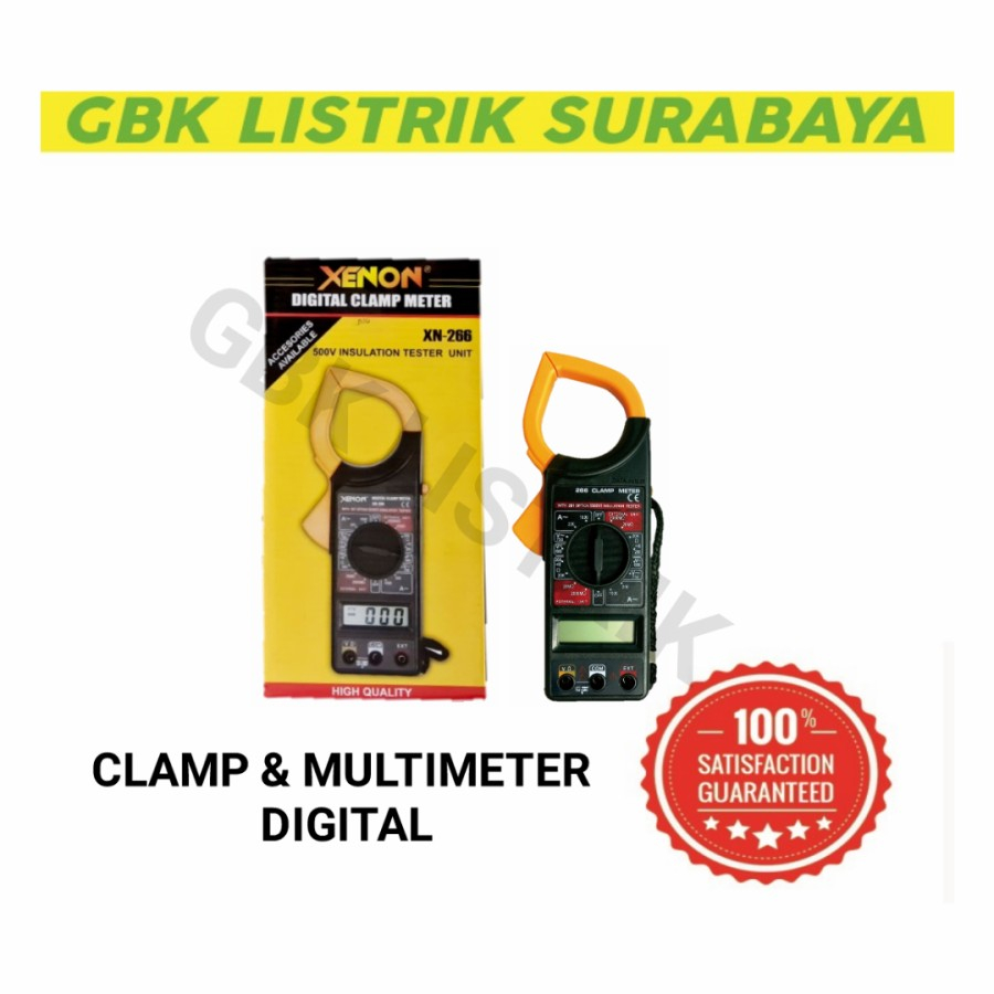 TANG AMPERE DAN MULTIMETER DIGITAL XENON