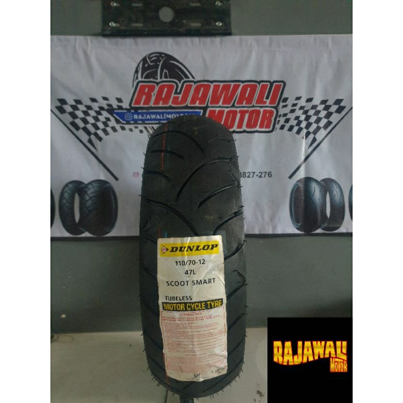 BAN LUAR DUNLOP  SCOOT SMART 110/70 RING 12 STANDAR MOTOR YAMAHA FAZZIO DAN FILANO
