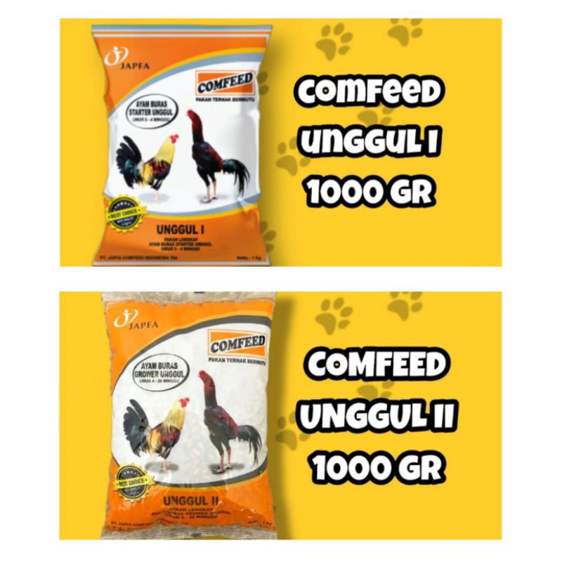 Japfa Comfeed Unggul 1 dan 2 Pakan Ayam