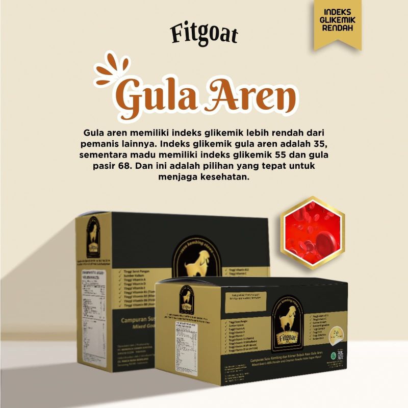 

Susu Kambing Etawa Fitgoat dengan rasa manis alami dari Gula Aren