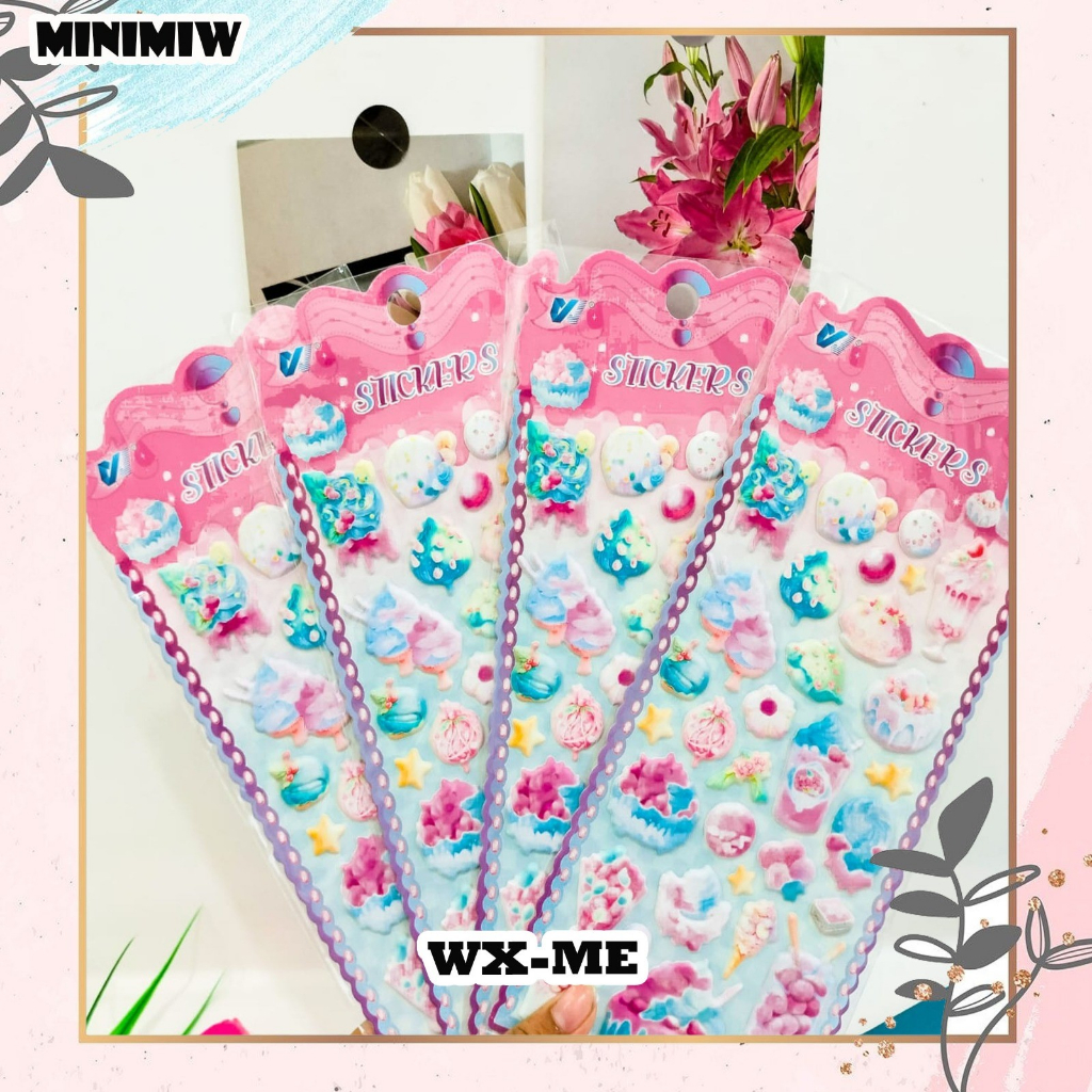 

STIKER TIMBUL 3D KUE WX-ME STIKER RANDOM/STIKER KARAKTER ANAK / STIKER MAINAN TEMPE Daily Manual Cute Pattern Decorative Tape Sticker Gift KADO UNIK STATIONERY Termurah