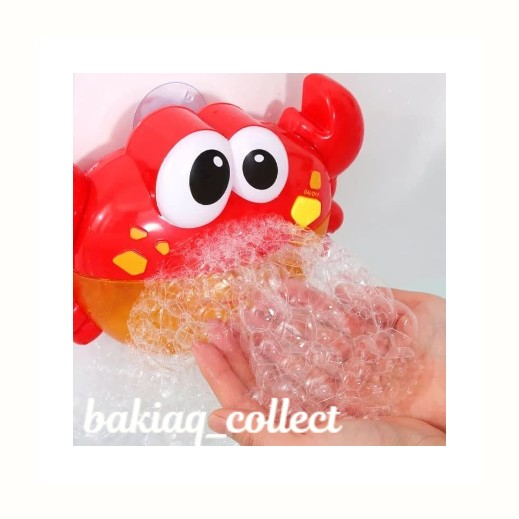 [Ready ] Mainan Mandi Anak Bubble Crab Music || Alat Pembuat Busa Besar Mainan Gelembung Balon Sabun