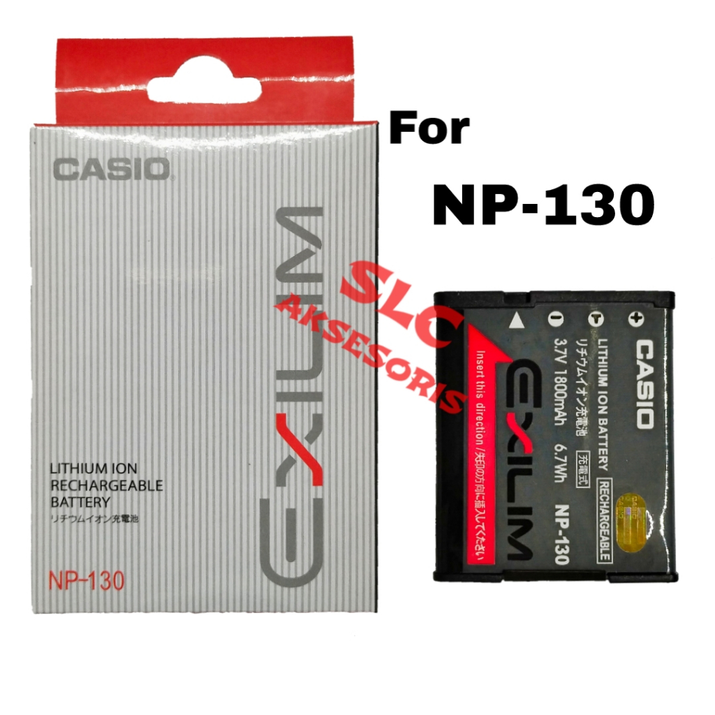 SLC - Ready - Battery For Kamera Casio Batre Exilim Np-130 EX-10 100 H30 Baterai H35 SC100 FC300 FC4