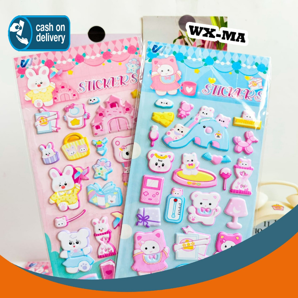 

STICKER TIMBUL 3D KELINCI WX-MA STICKER TERMURAH COD ORIGINAL KARAKTER LUCU IMUT KADO UNIK