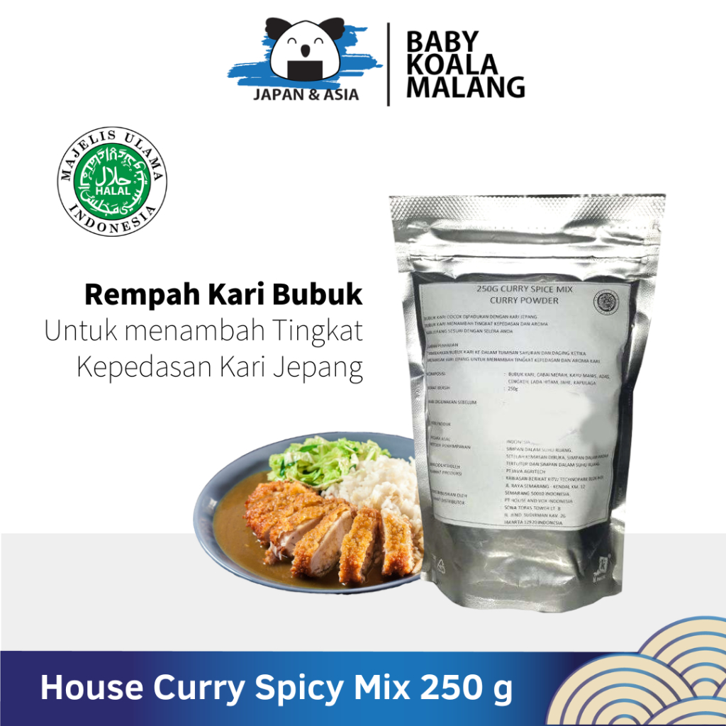 

HOUSE Japan Curry Spicy Mix Rempah Kari 250 g Halal │ Bubuk Kare Jepang Lokal