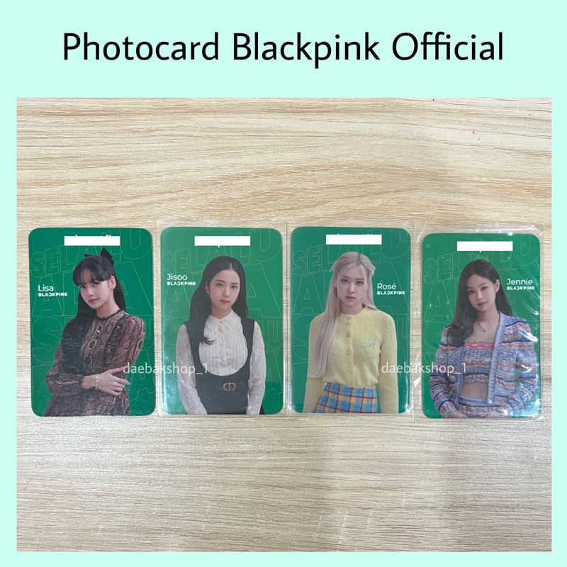 Photocard Blackpink ijo lisa jennie rose jisoo pc toko hijau official postcard the boyz stayc itzy o