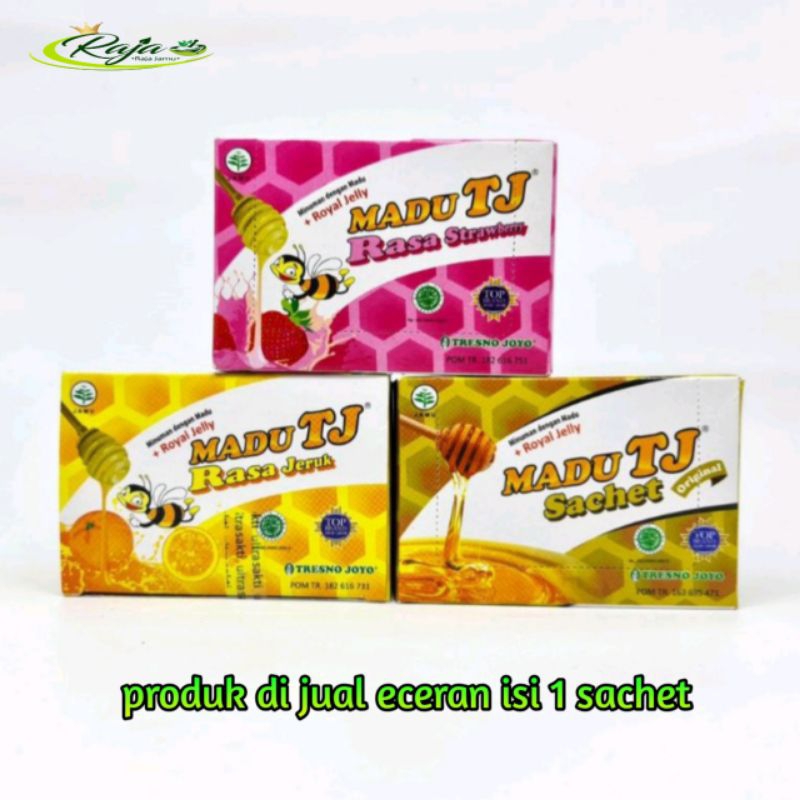 

madu TJ rasa strawberry, jeruk, original