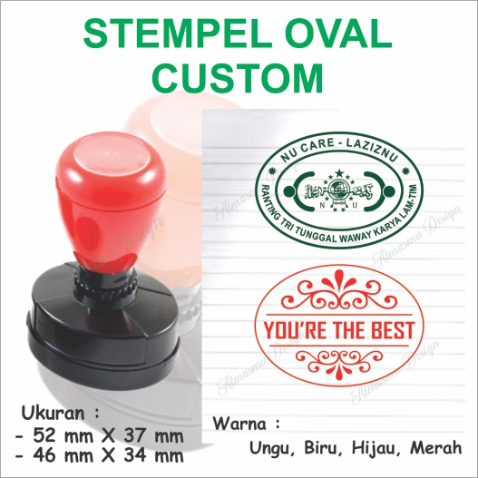 

STEMPEL FLASH OVAL CUSTOM - Tinta anti luntur