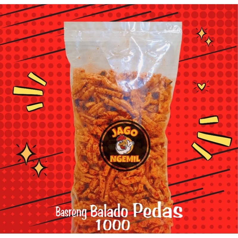 

Basreng Balado pedas Jagongemil 1000gram