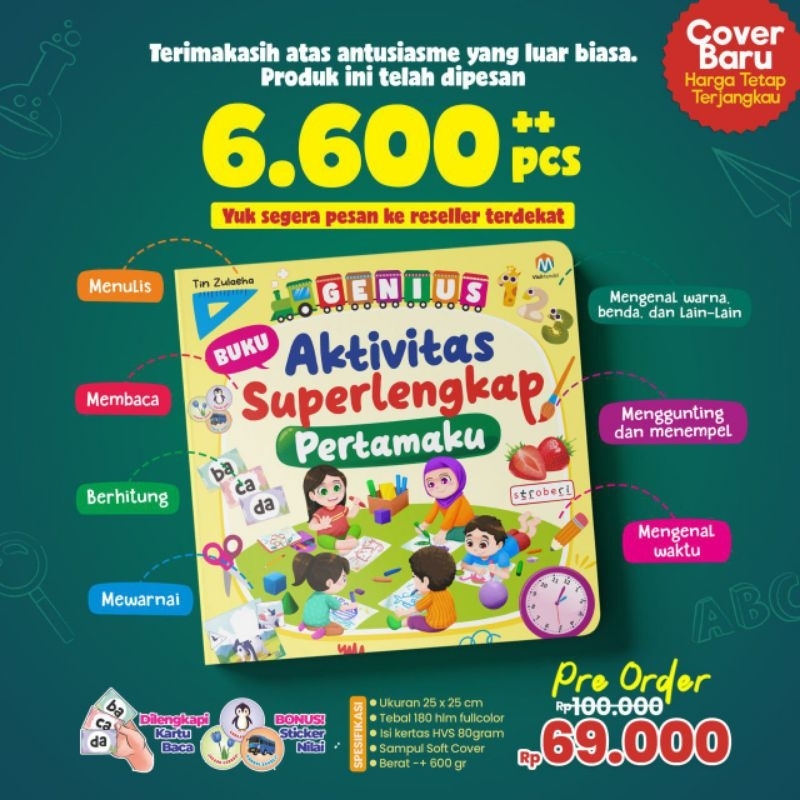 

(Pre Order) Buku Anak Genius Buku Aktivitas Superlengkap Pertamaku Ziyad
