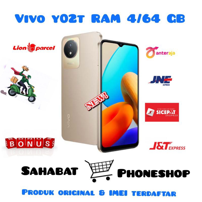 VIVO Y02T RAM 4/64 GB GARANSI RESMI