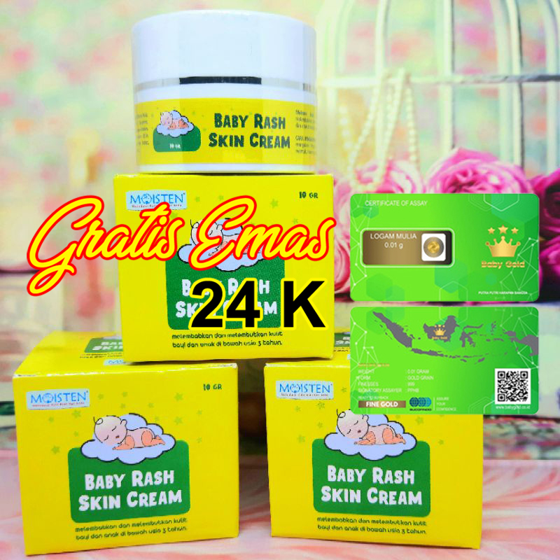 Moisten Baby Rash Skin Cream 10g Krim Ruam Popok Anti Iritasi Post Peeling no. 1 di Indonesia