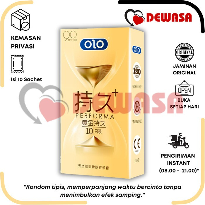OLO Kondom 001 Performa Strengthened Gold - 1 Pcs (REPACK)