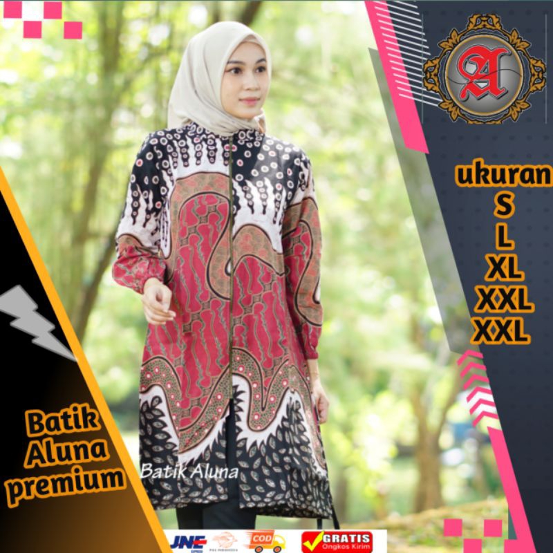 Batik Wanita Tunik Premium batik Solo premium batik wanita premium batik modern TBA 016