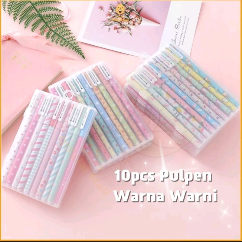 

Pulpen gel warna-warni 10 warna
