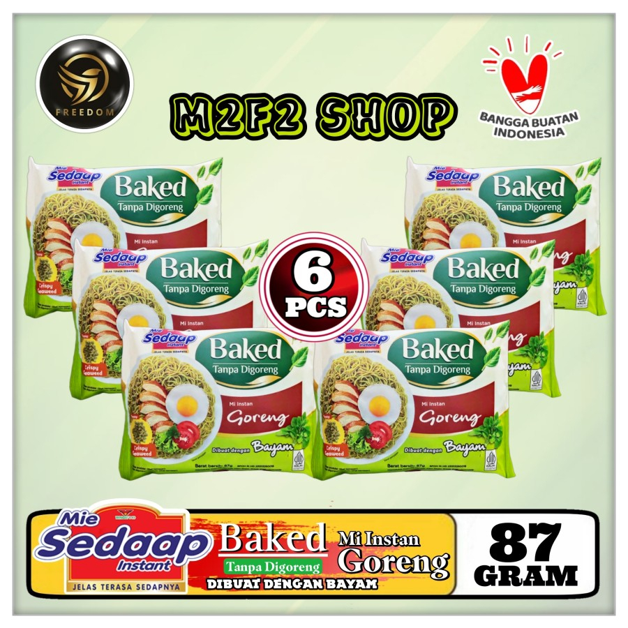 

Mie Sedaap Instant Baked Mi Goreng Original Bahan Bayam | Bag - 87 gr (Kemasan 6 Pcs)