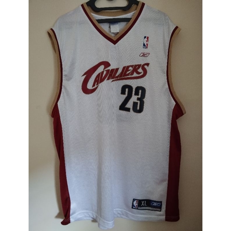 Rare NBA Cleveland Cavaliers 2003-2006 JAMES#23 original reebok size XL+T-shirt barcelona