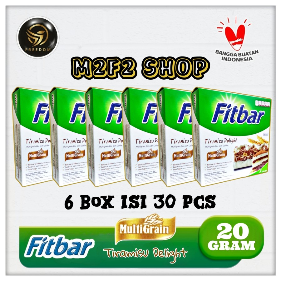 

Fitbar Multigrain Bar With Coffee | Tiramisu Delight - 20 gr (Kemasan 6 Box)